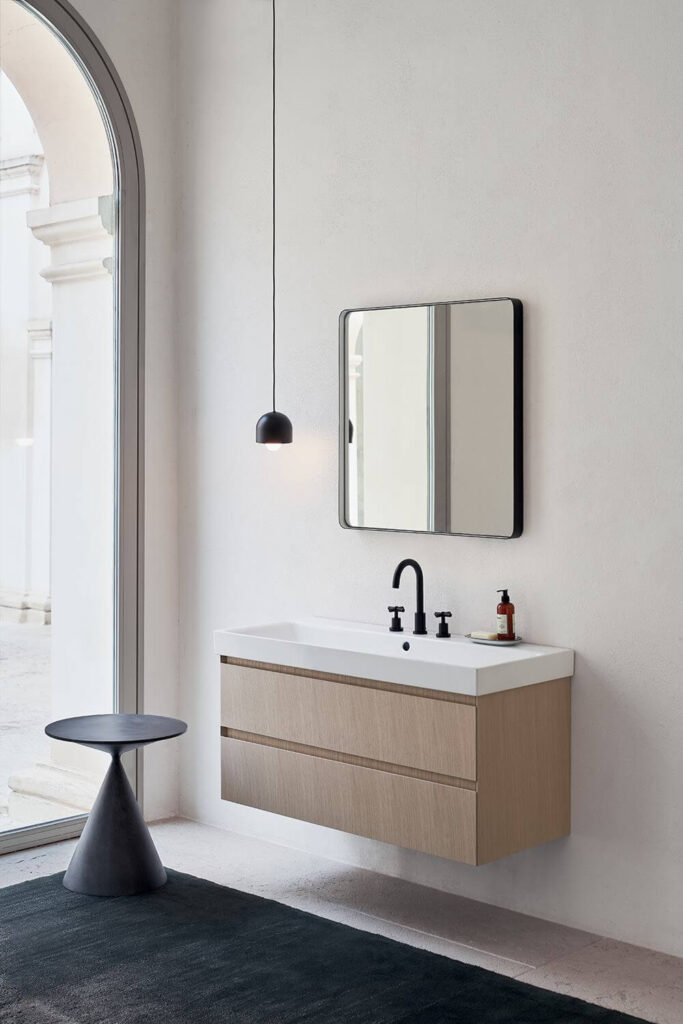 lavabo rettangolare 120 cm collezione Nubes GSI