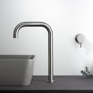 bocca di erogazione da top lavabo in acciaio inox 