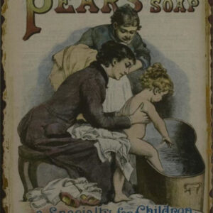 locandina pubblicitaria sapone vintage