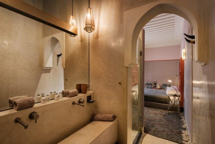 stile marocchino interni e bagno | Riad Living 72 Marrakesh
