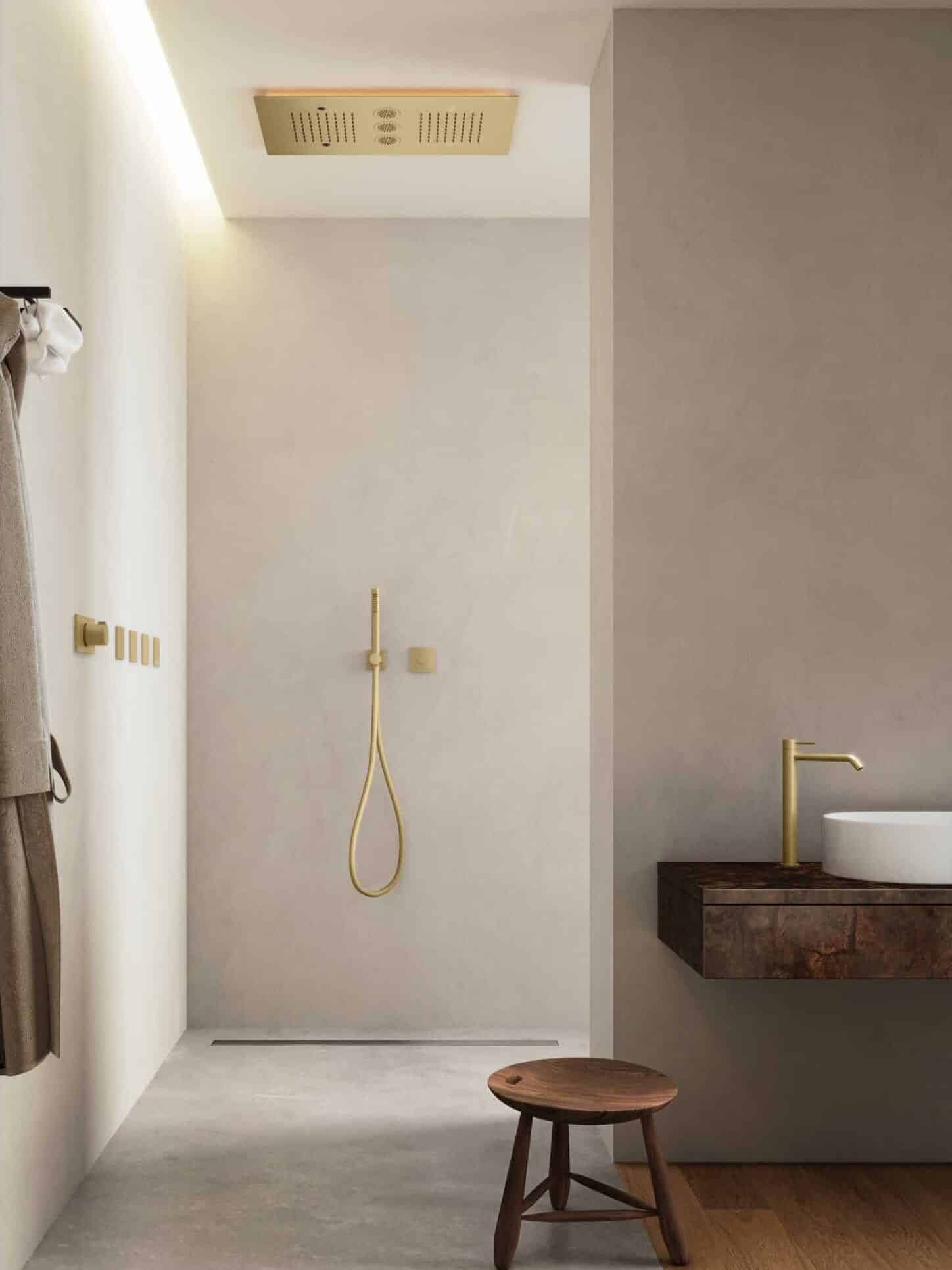 Soffione multifunzione da incasso a soffitto