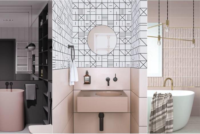 arredare un bagno rosa