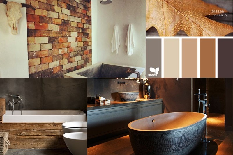 warm colours for the bathroom
