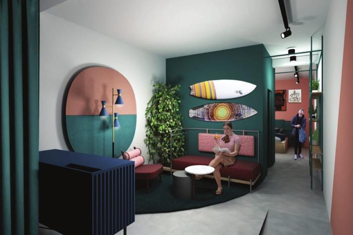 Mockup camera d'albergo: by Rizoma Architecture