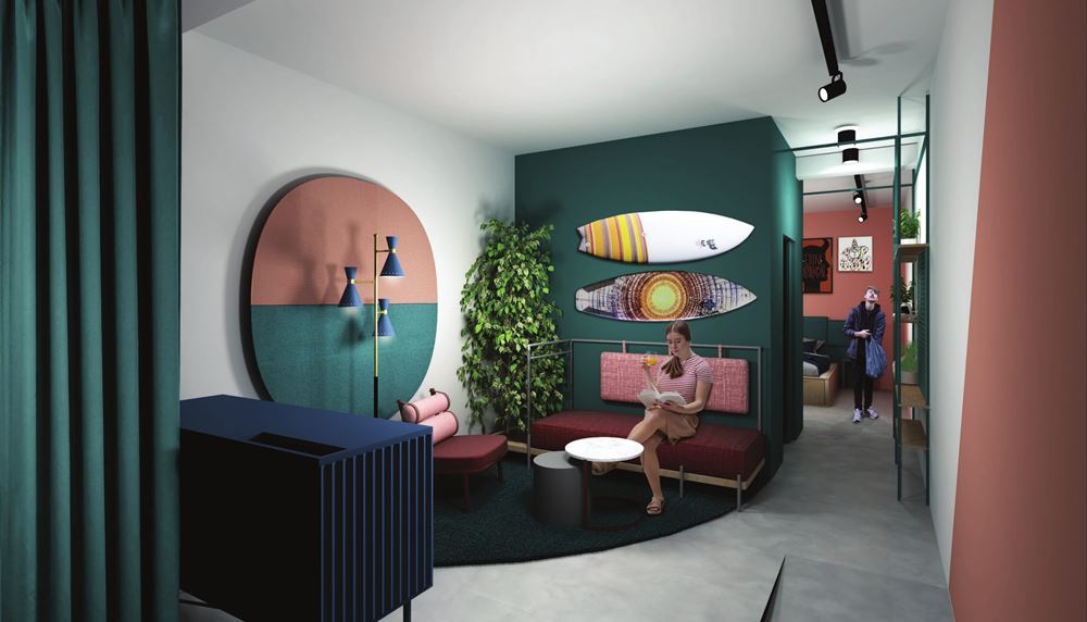 Mockup camera d'albergo: by Rizoma Architecture