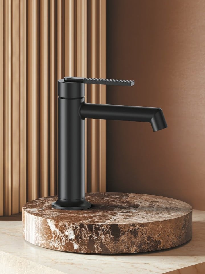 miscelatore monocomando lavabo nero opaco