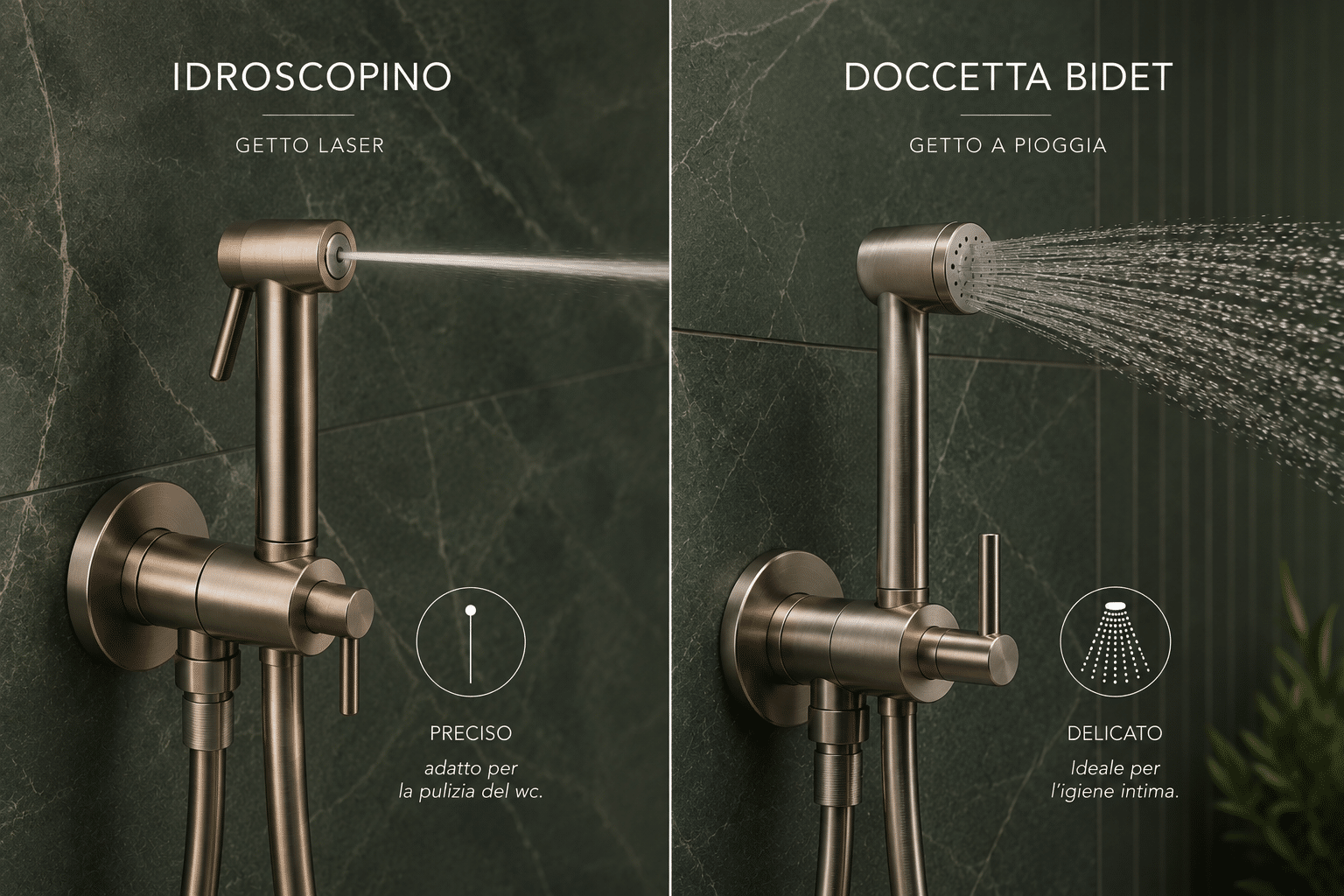 differenza tra idroscopino e doccino bidet