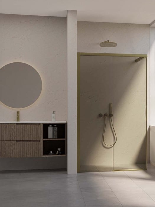 Walk-in scorrevole per piatti doccia piccoli