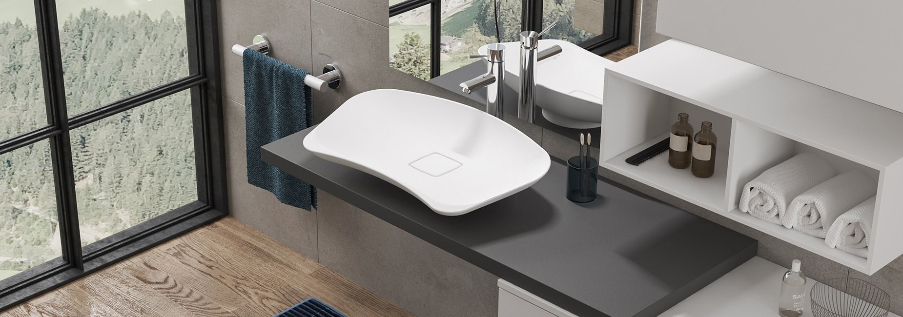 lavabo design per disabili: arredo bagno accessibile