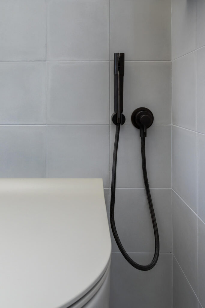 idroscopino per wc in acciaio inox grigio antracite