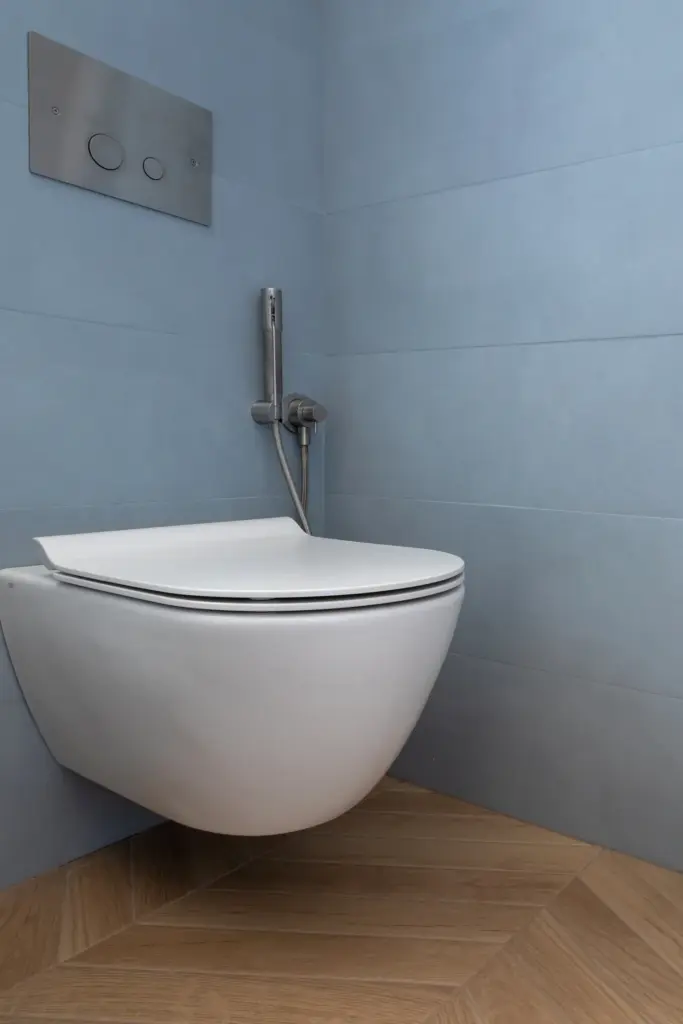 wc con idroscopino in acciaio inox satinato