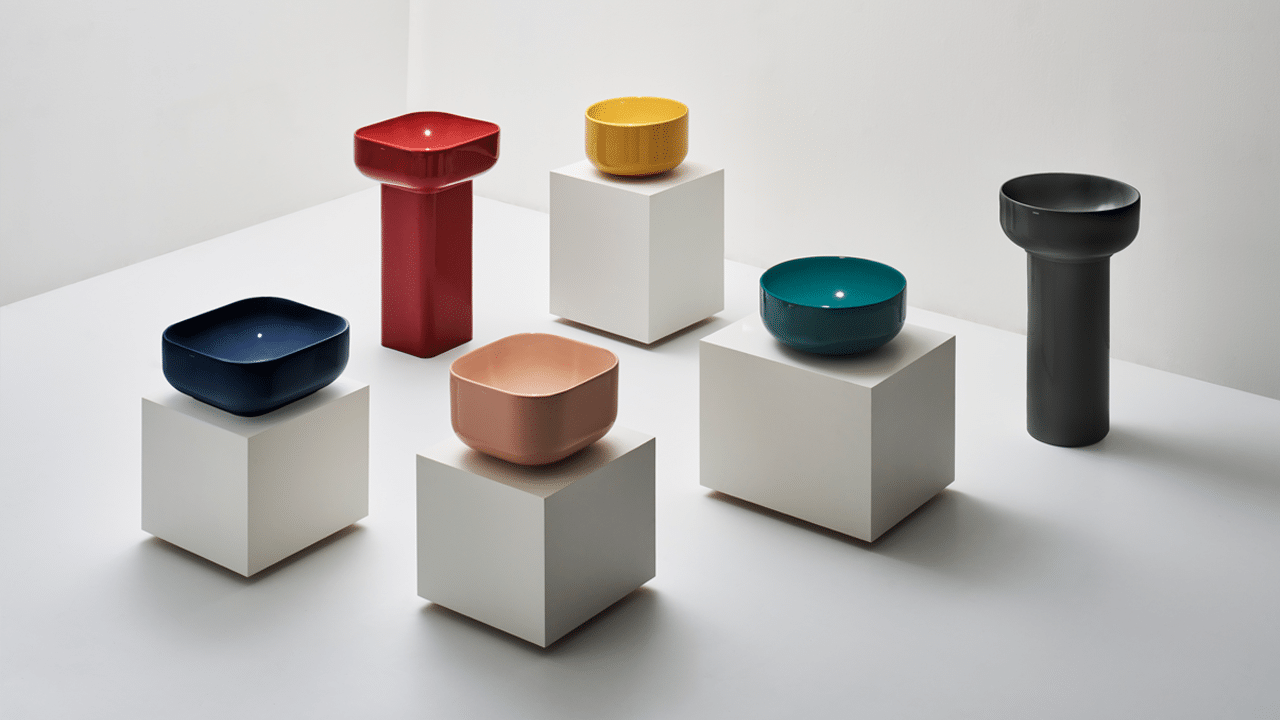 lavandini in ceramica lucida colori forti rosso verde blu giallo