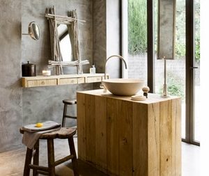 il legno in bagno: idee da copiare