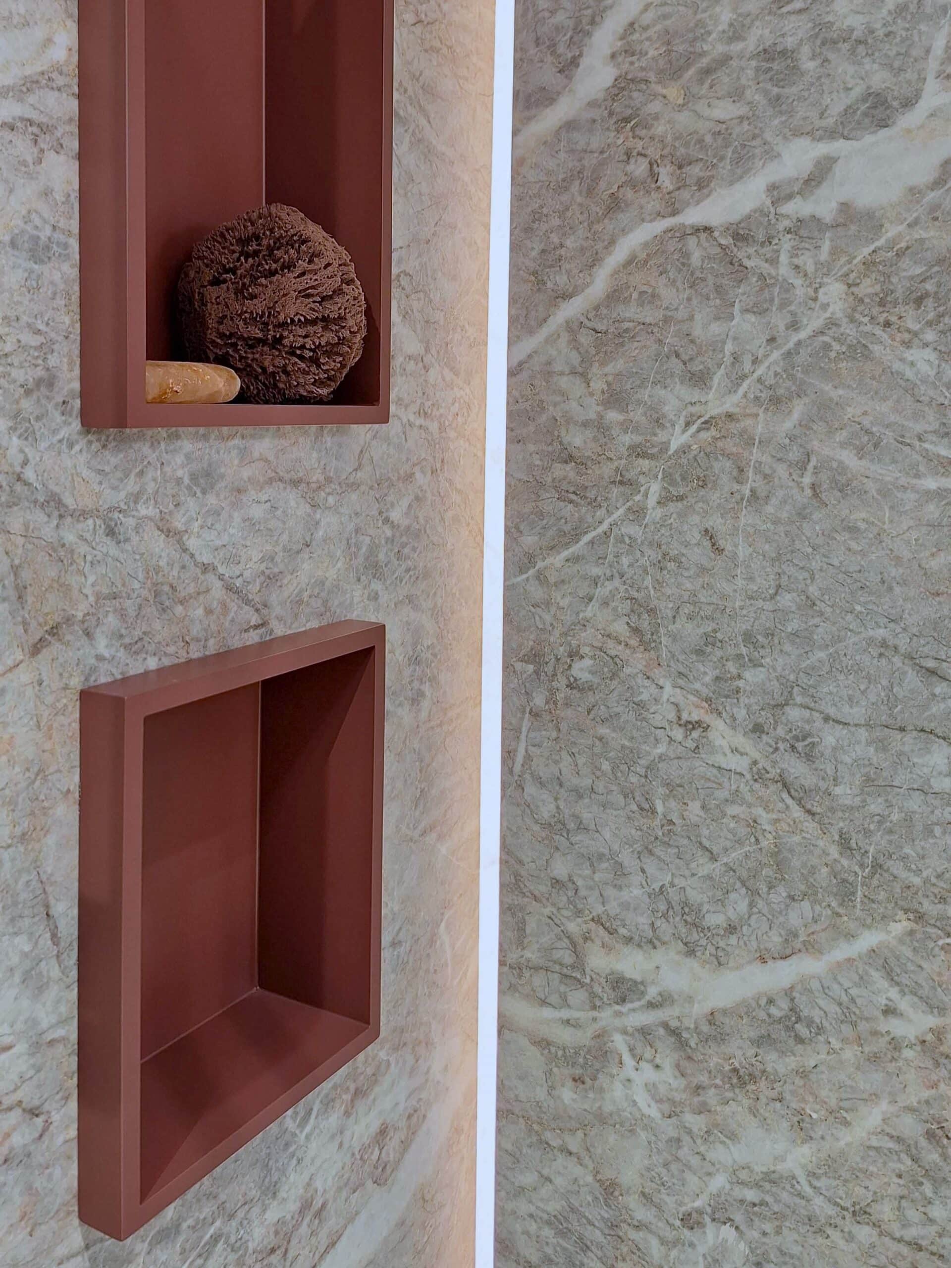 mensole terracotta per nicchia doccia