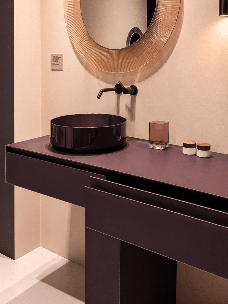 mobile bagno viola melanzana burgundy