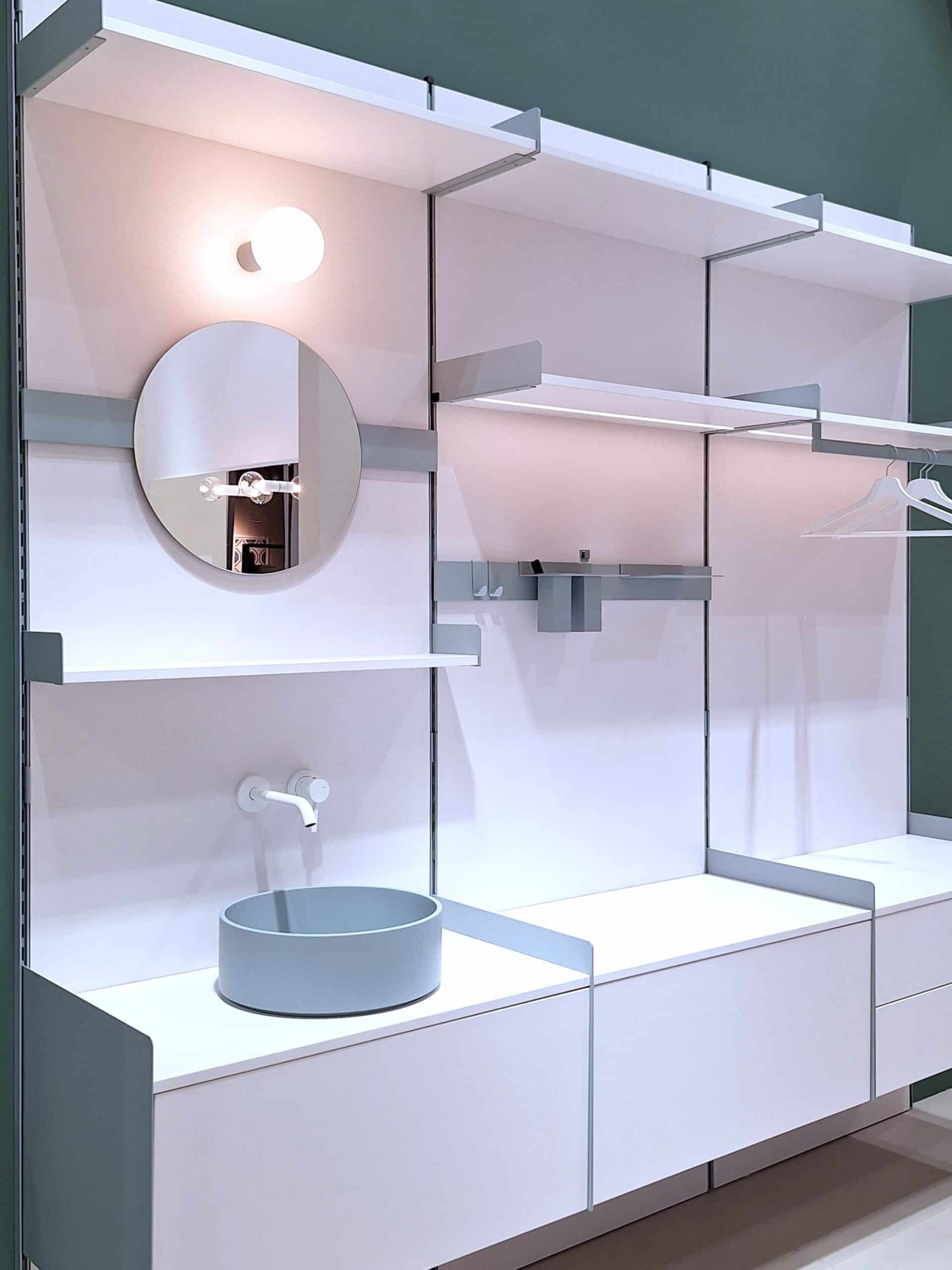 Sistema modulare arredo bagno lavanderia componibile
