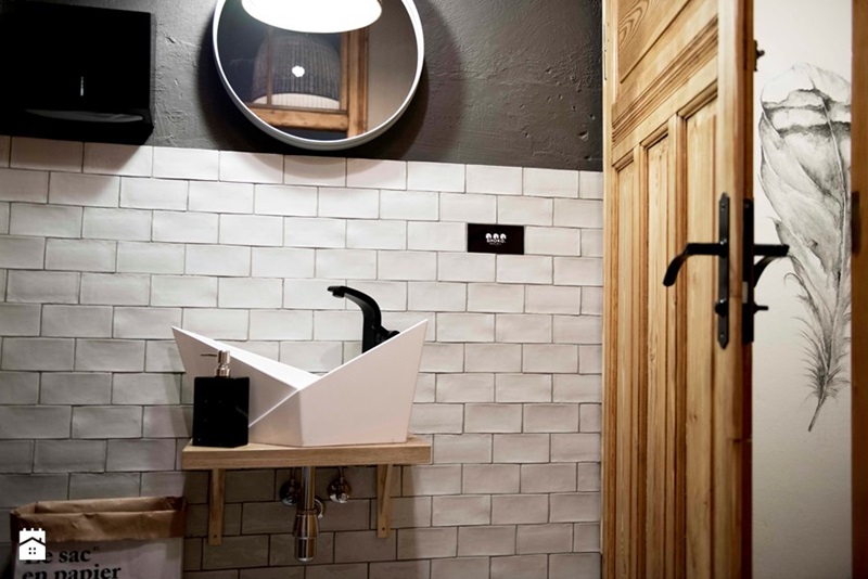 Ptasie Radio bathroom interiors: design by Shoko Design Poland