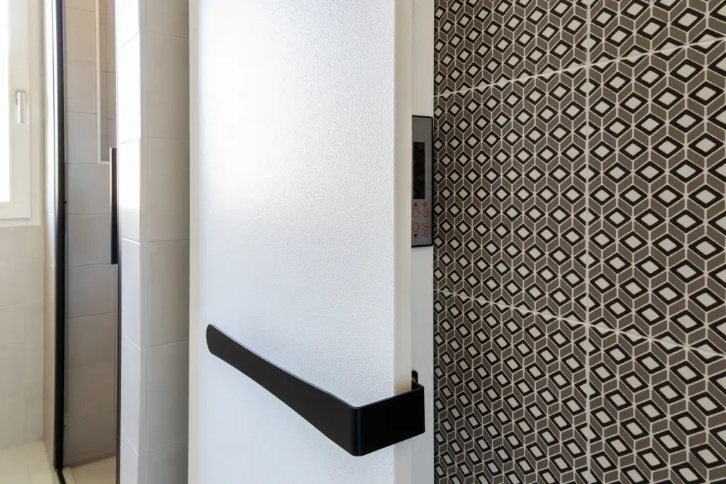 radiatore design in polvere di pietra bianco