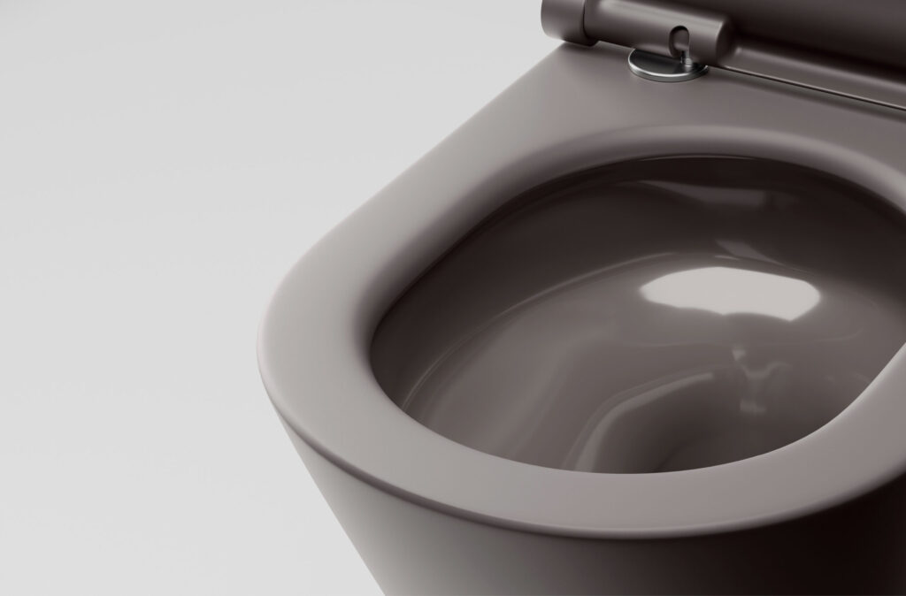 wc di design con doppia smaltatura interno lucido esterno opaco Twinglaze+ di Ceramica Catalano